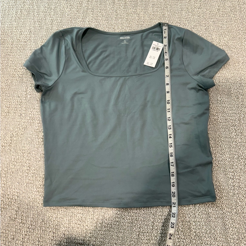 Hollister Green Fitted Short Sleeve Tee